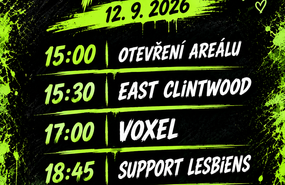 Časový lineup Koupák Fest 12.9.